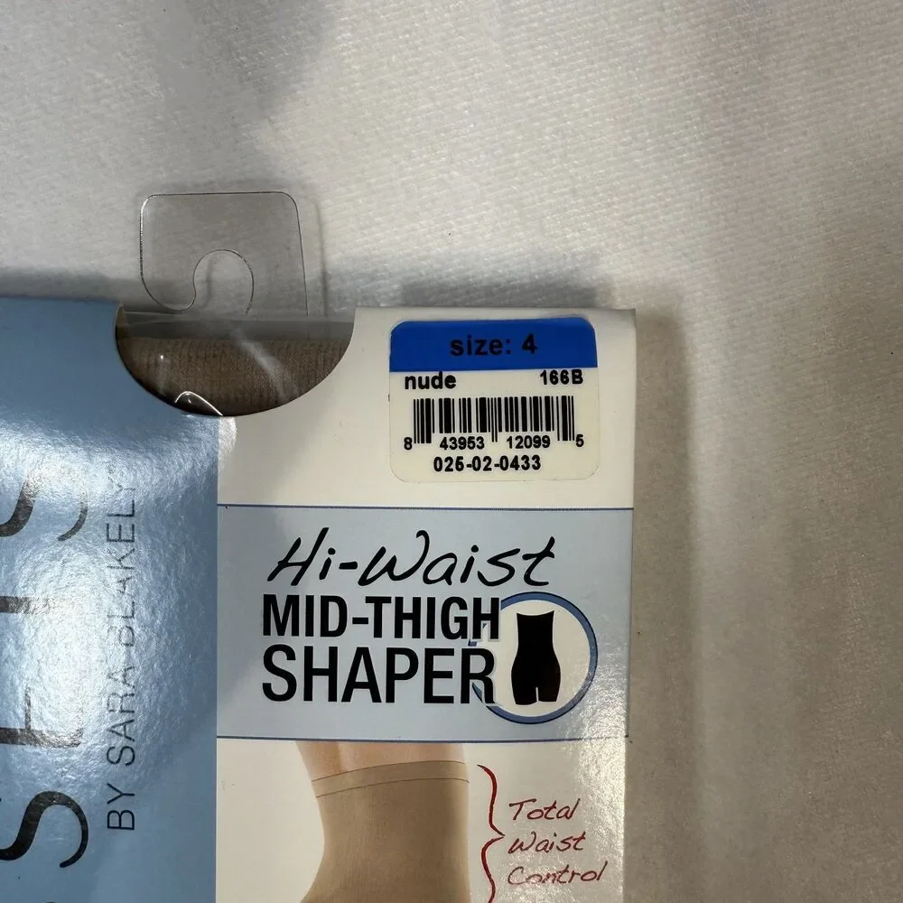 Spanx Assets Womens Hi-Waist Mid-Thigh Shaper Nude Color Size 4 NEW‎